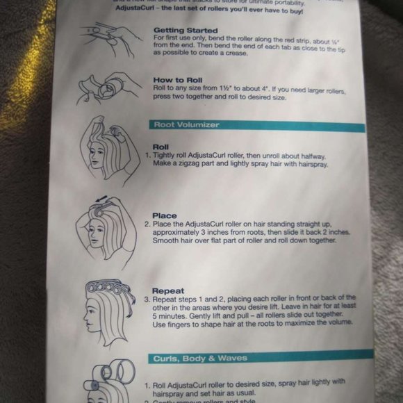 4 Conair AdjustaCurl Root Volumizer Self Grip Rollers Volume Curls Hair Curlers - Picture 5 of 10